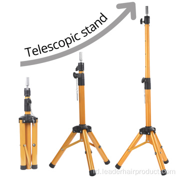 Adjustable Wig Stand Canvas Head Tripod Untuk Tata Rias